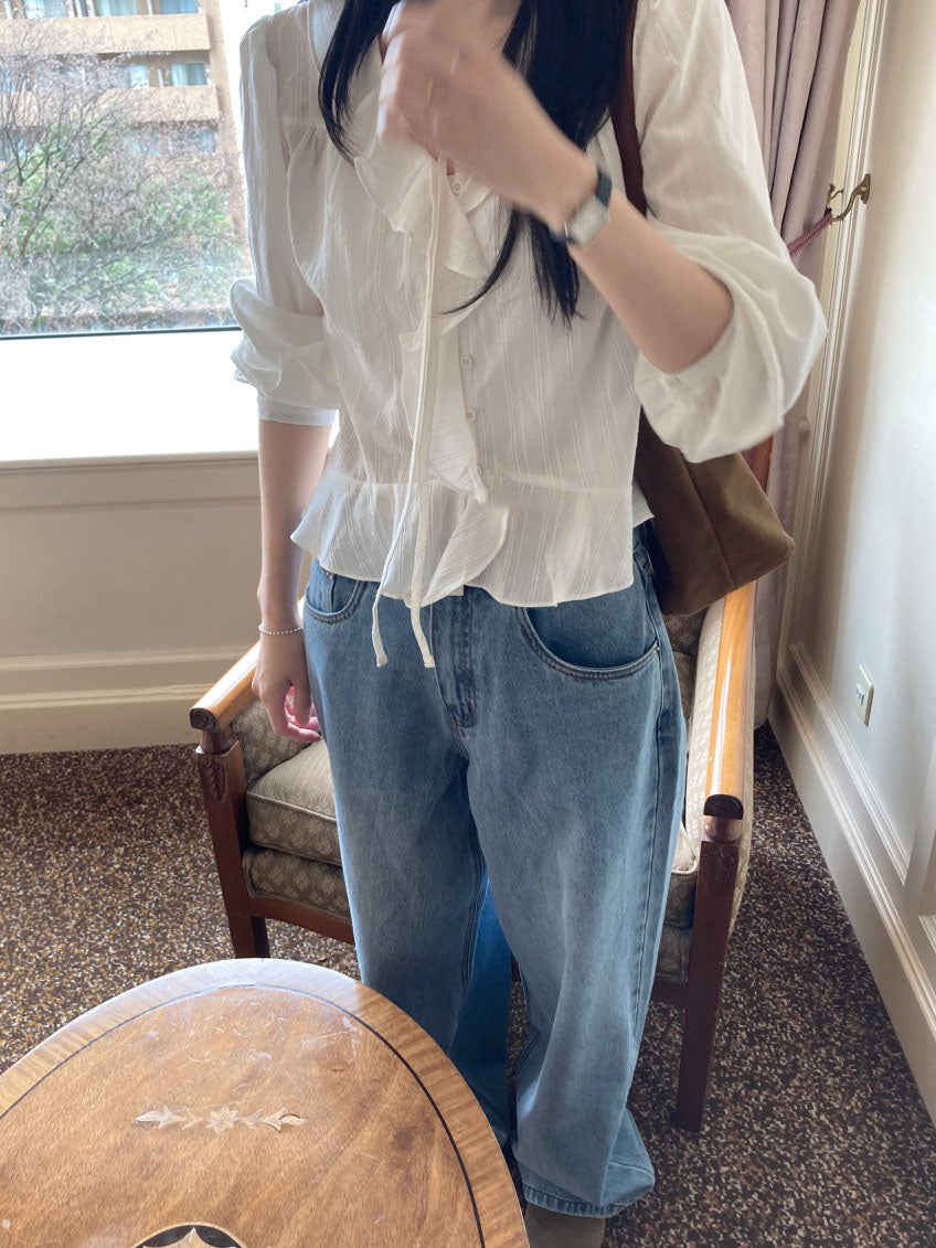 ruffle blouse-2col