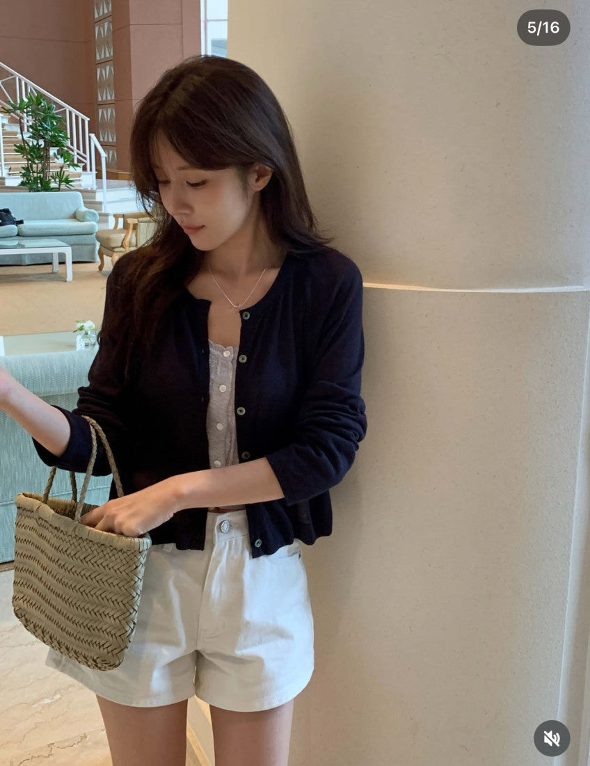 rari linen cardigan-4col