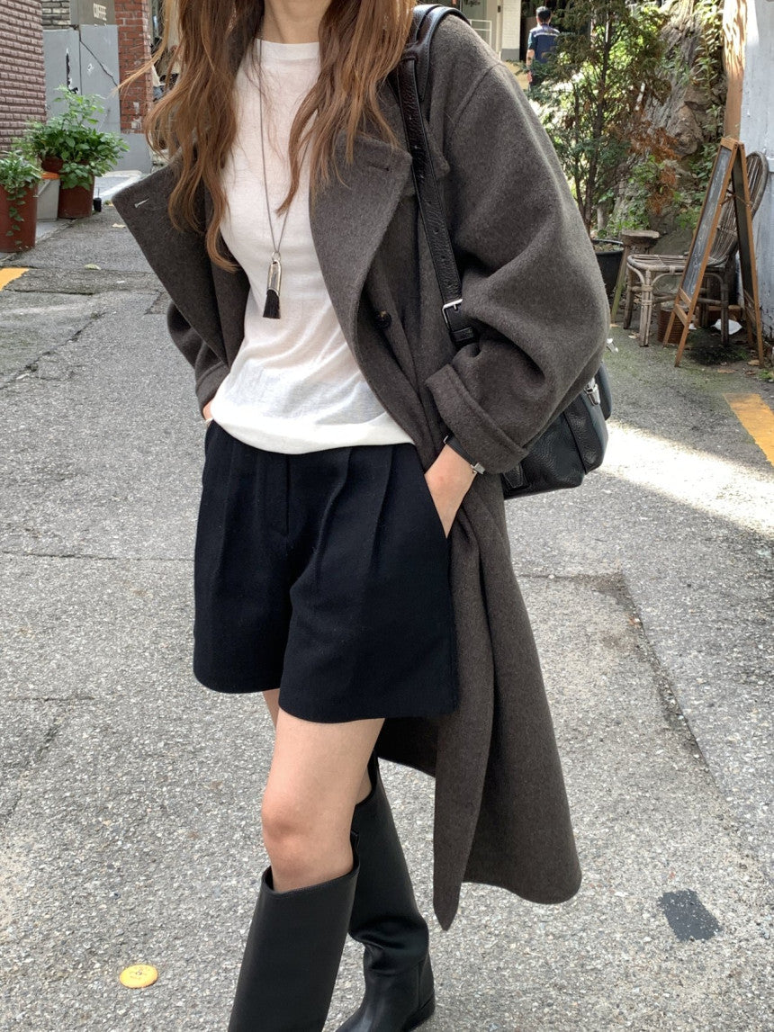 Noel high neck handmade coat-2col