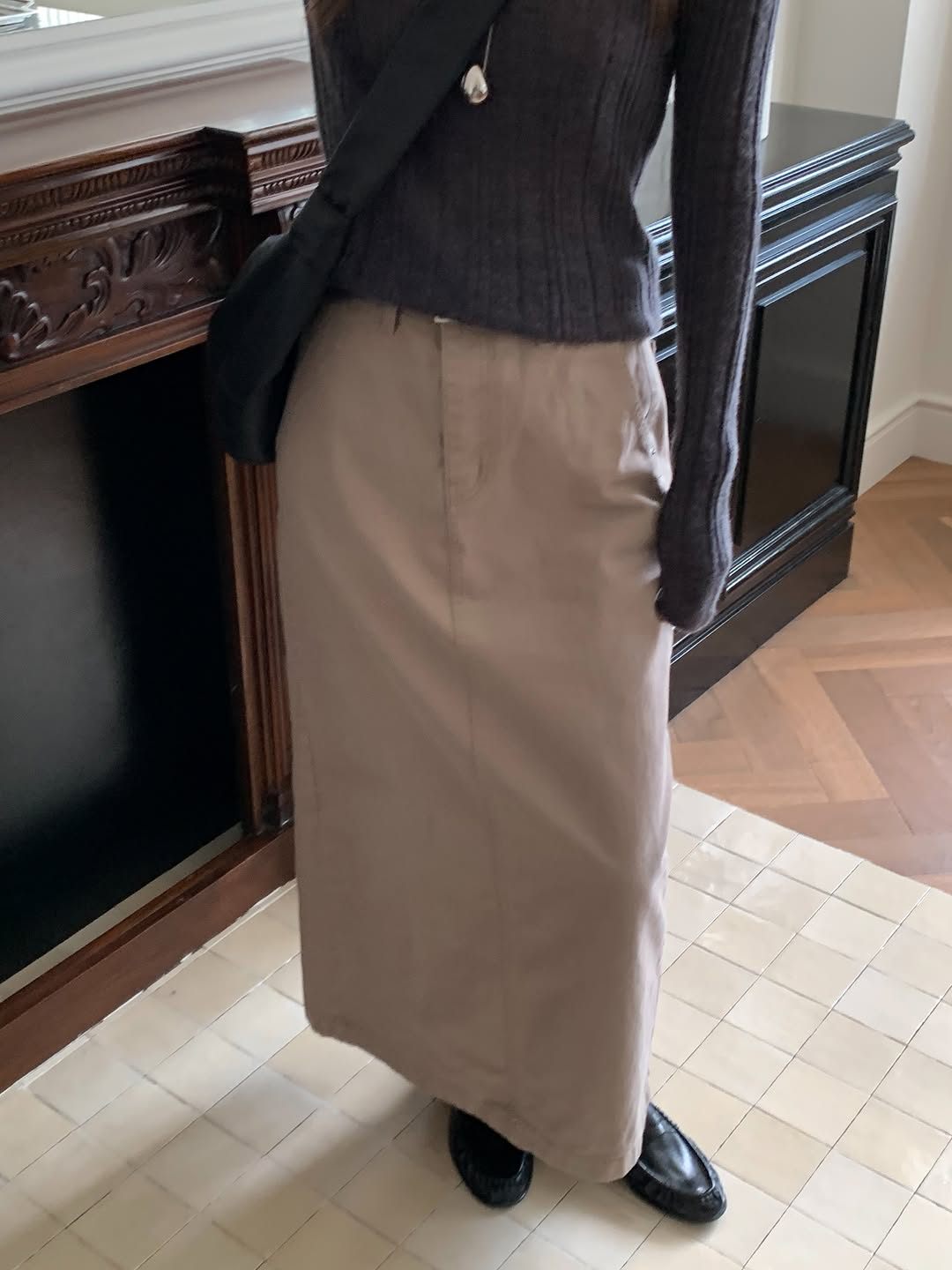 Marie vintage A-line skirt-2col