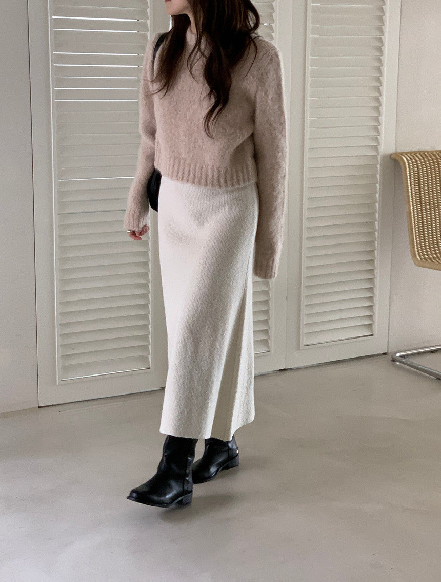 beige即納 Move alpaca knit-4col