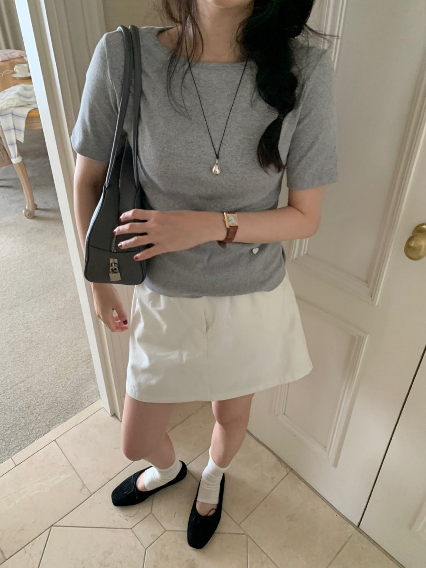5half boat neck T-4col