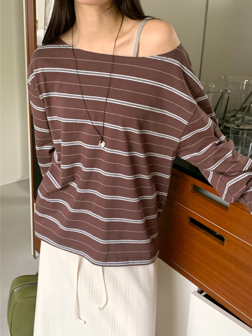 Celine off shoulder T-4col