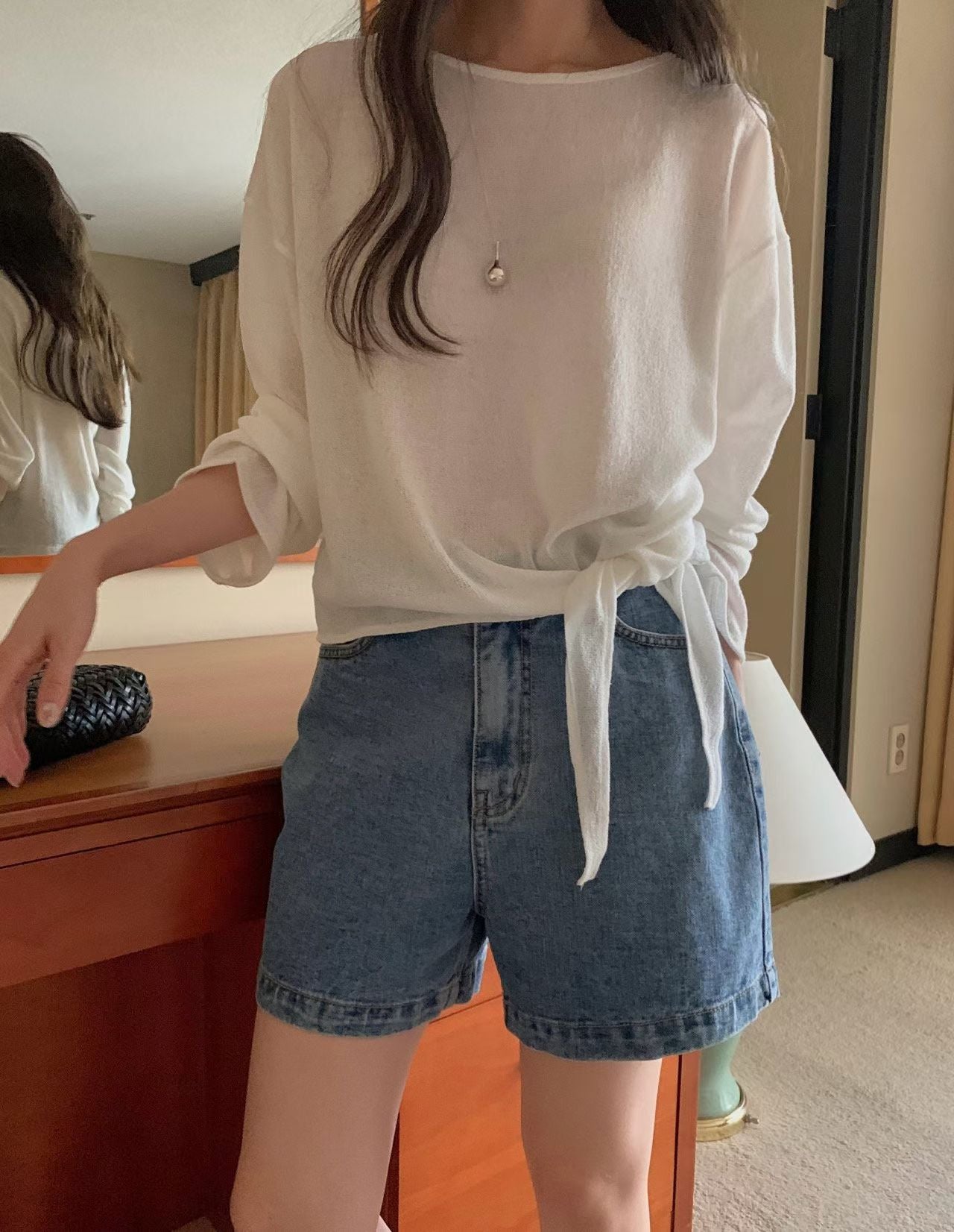 linen bow T-3col