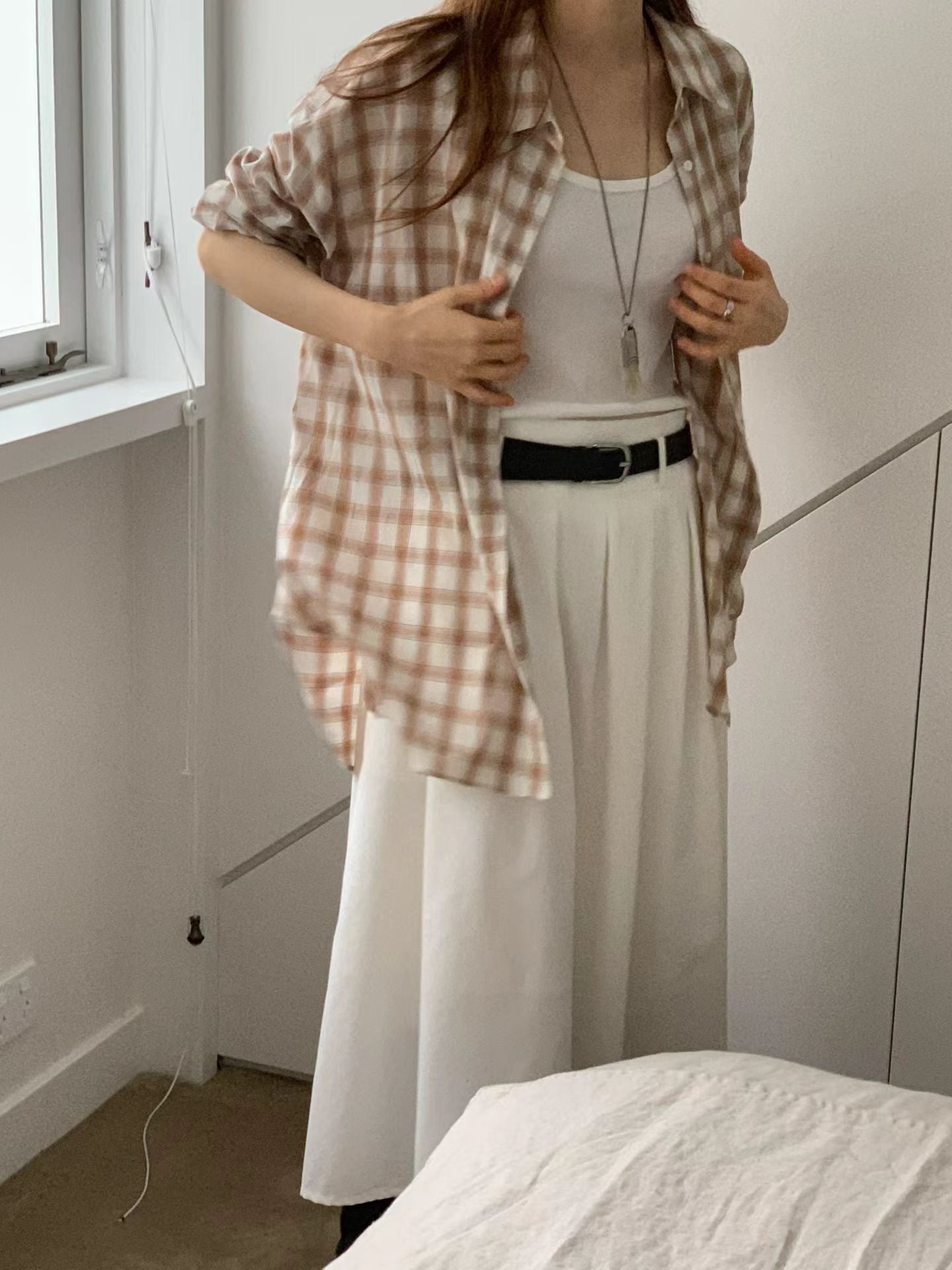 Ounce belted pleats skirt