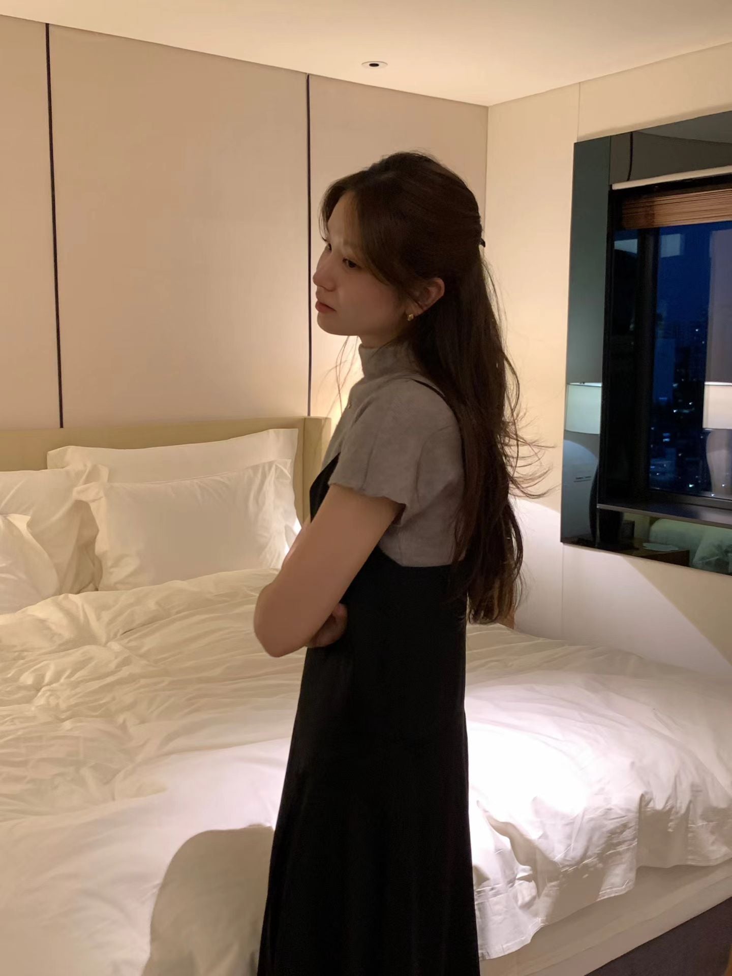 Ounce blooming half blouse-2col