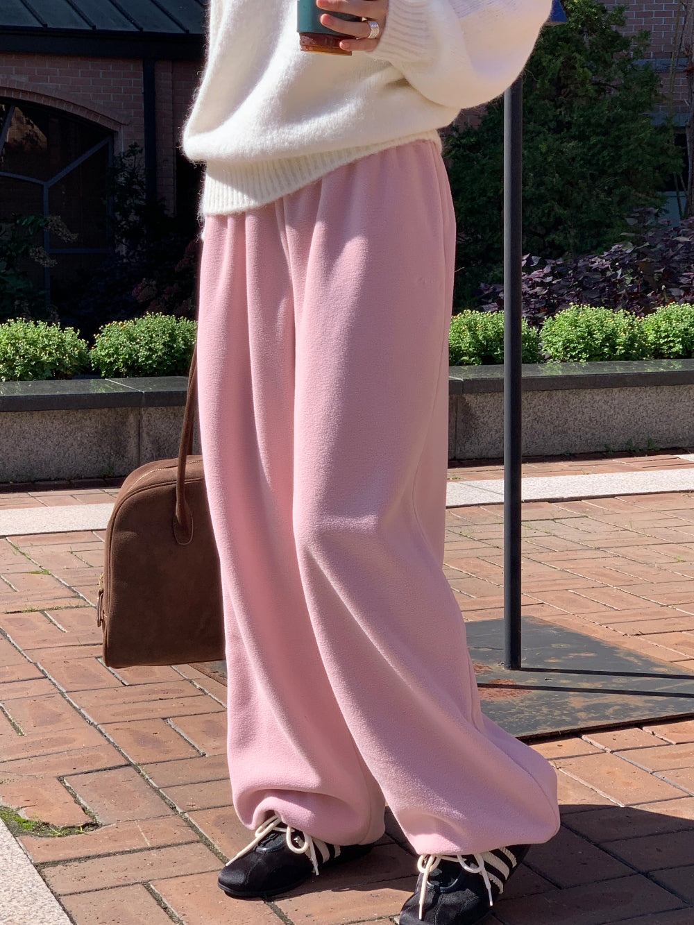 mix fleece pants-4col