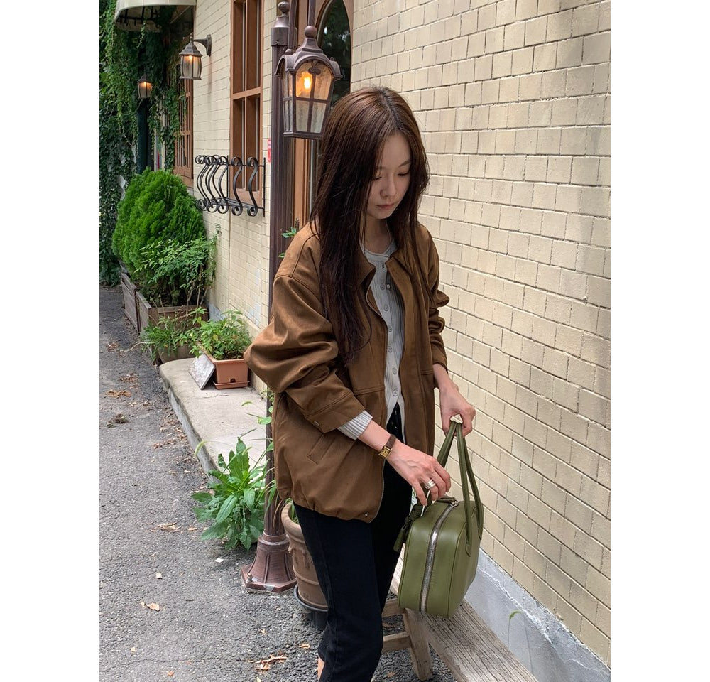 Mented Suede Jacket-2col