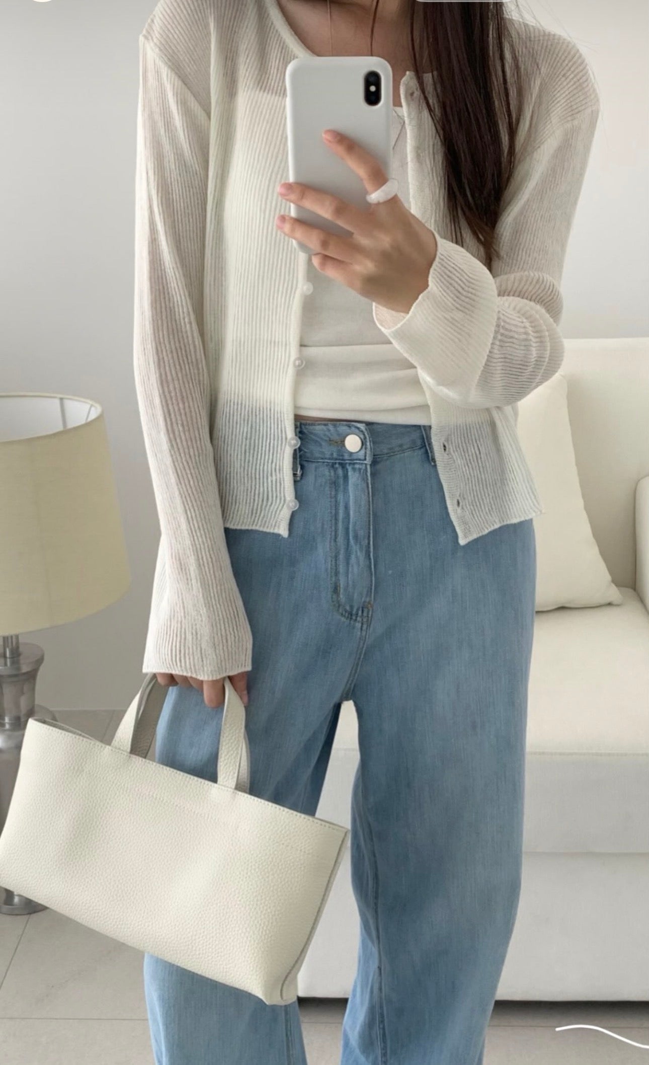 with linen string cardigan-3col