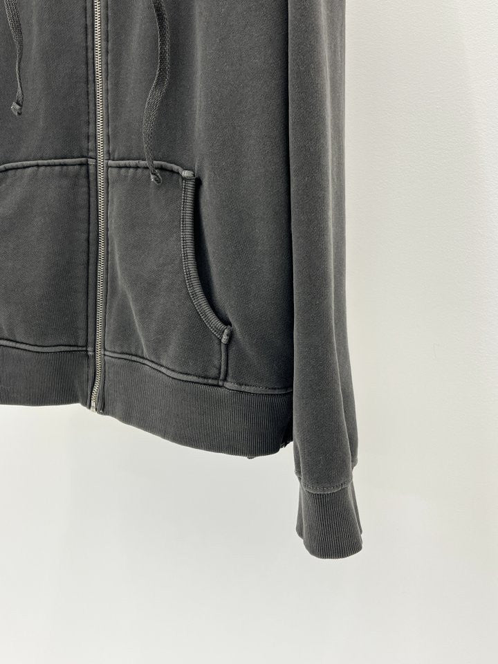 pigment fleece dying hood zip up&pants