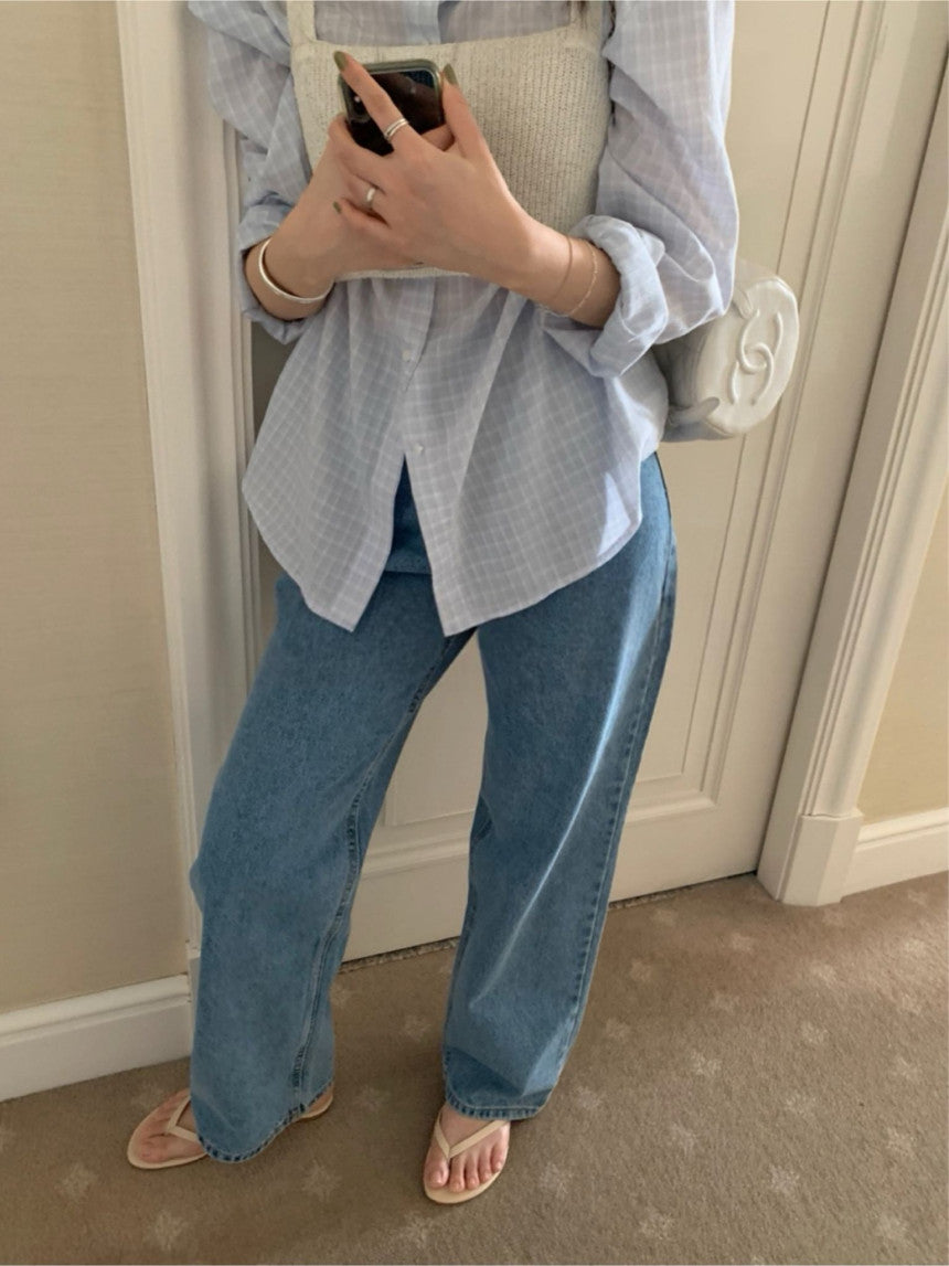 xxs,xs,s即納 Ocean straight denim/ショート丈あり