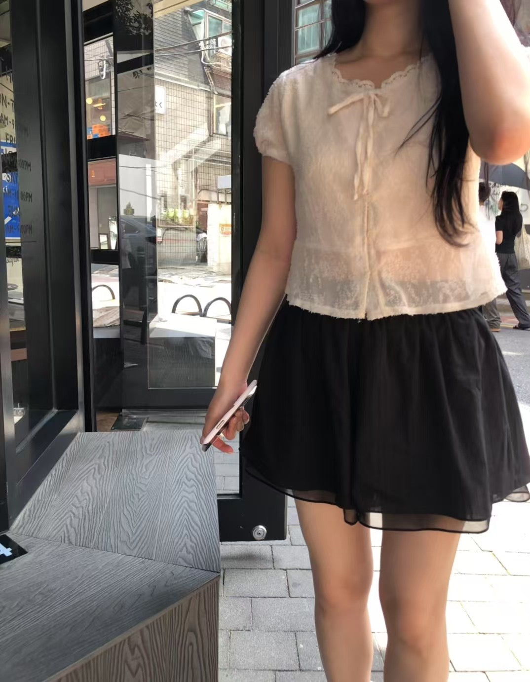 black即納 acacia blouse-2col