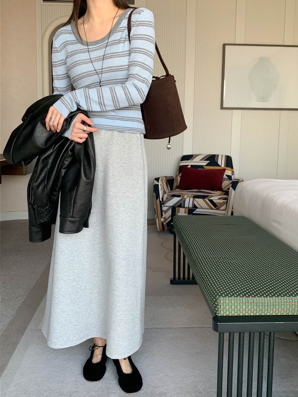 Macaron banding skirt-4col