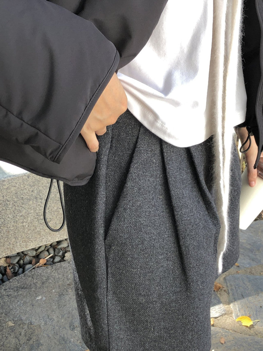 Eloy wool half pants-2col