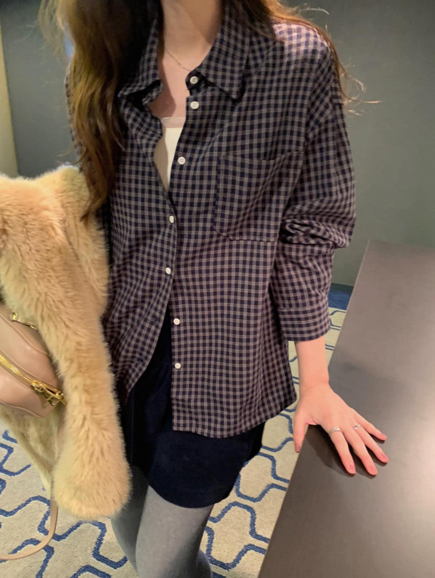 Seattle check shirt-2col