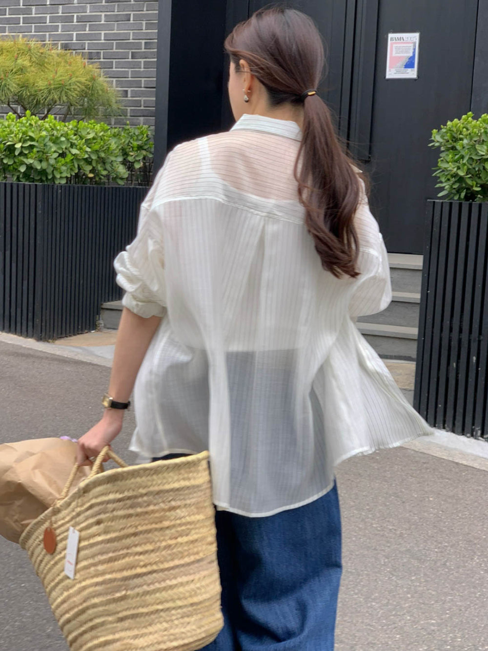 Tencel stripe shirt-3col
