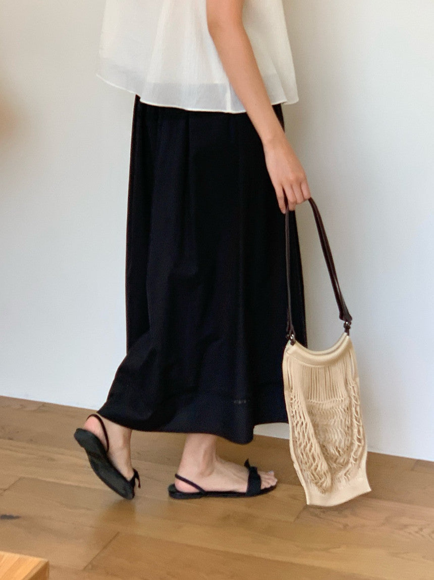 Pli lace full skirt-2col