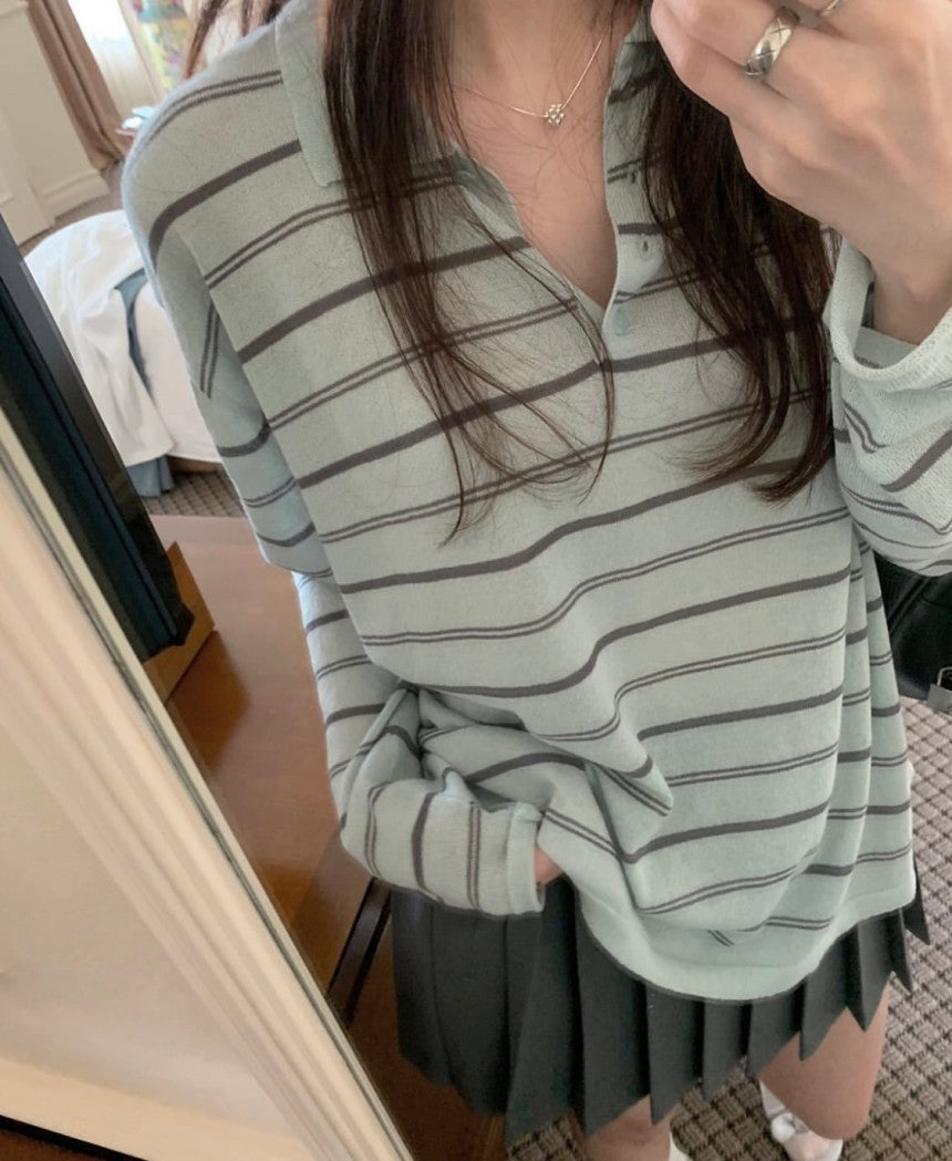light yellow即納 Emily colla linen knit-3col