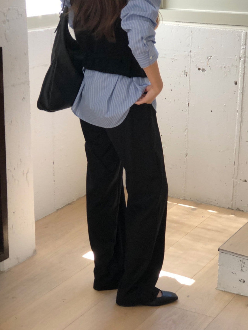 Row flare slacks-3col