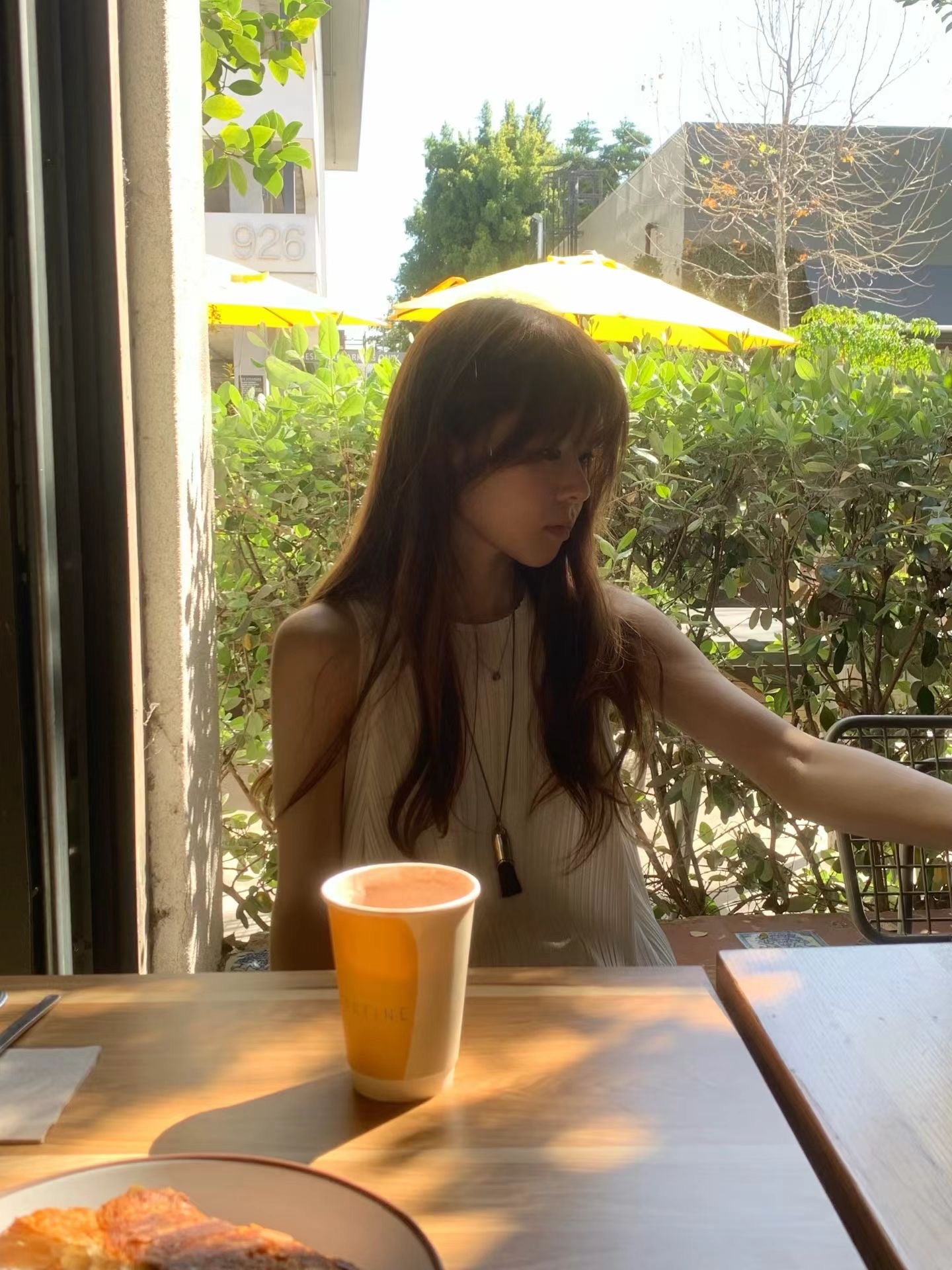 ivory即納 Ounce round pleated sleeveless-3col