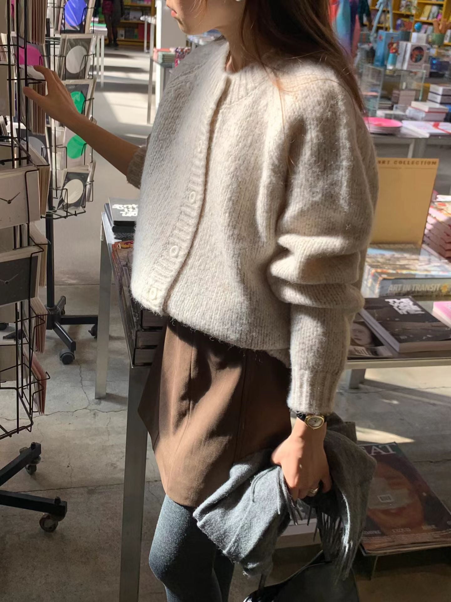 Ounce jane round cardigan-2col