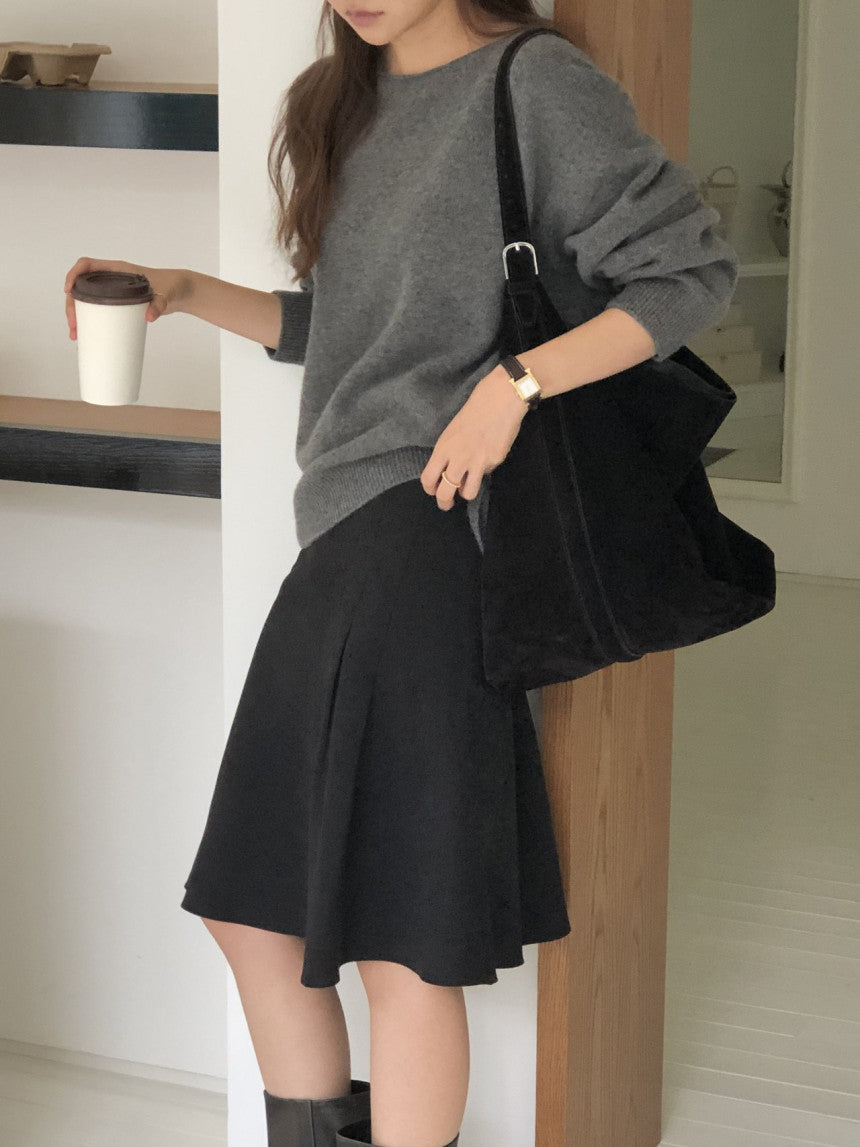 Elin cashmere wholega boat neck knit-4col