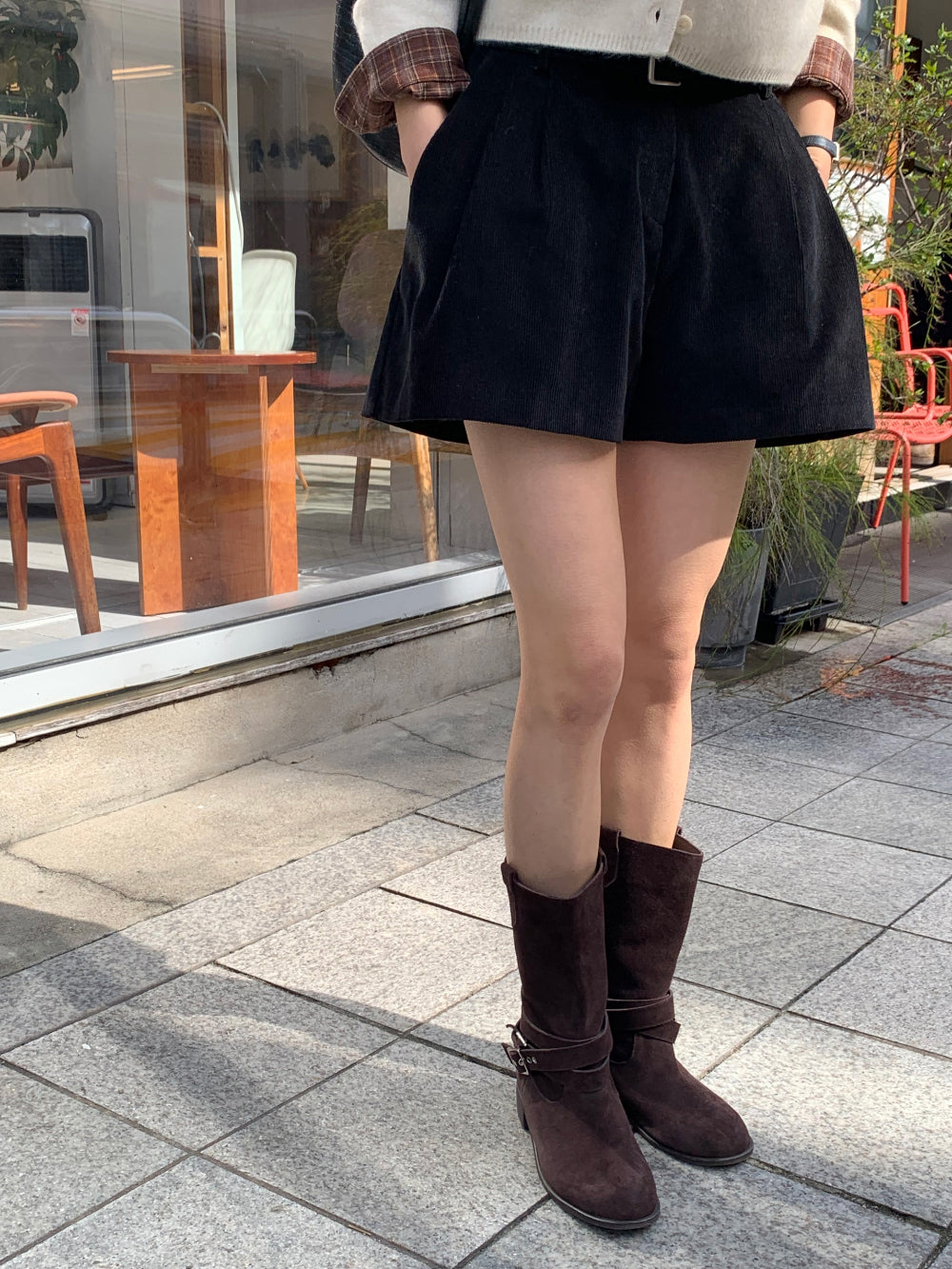 Picaboo corduroy shorts-2col