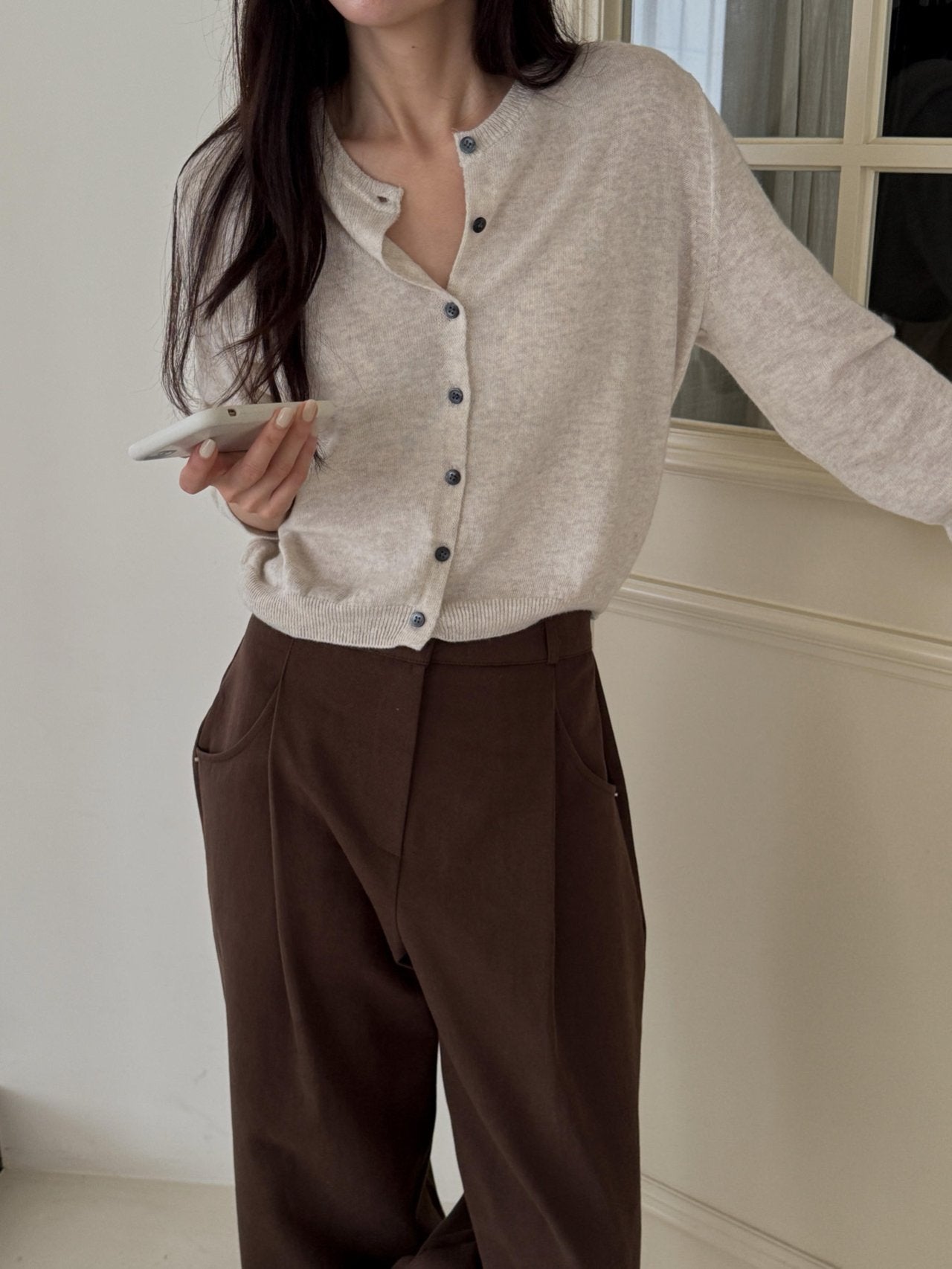 cashmere cardigan-5col