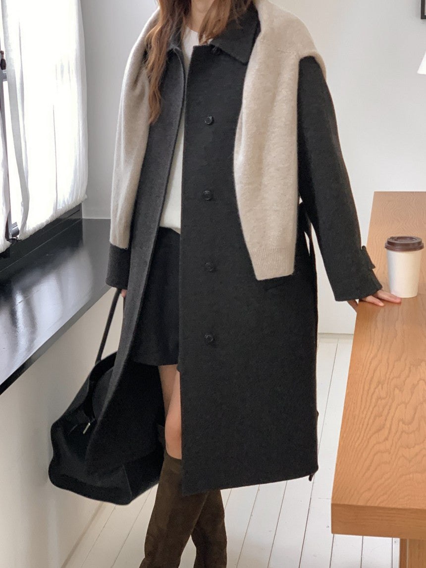 Serin shetland hadmade coat-2col