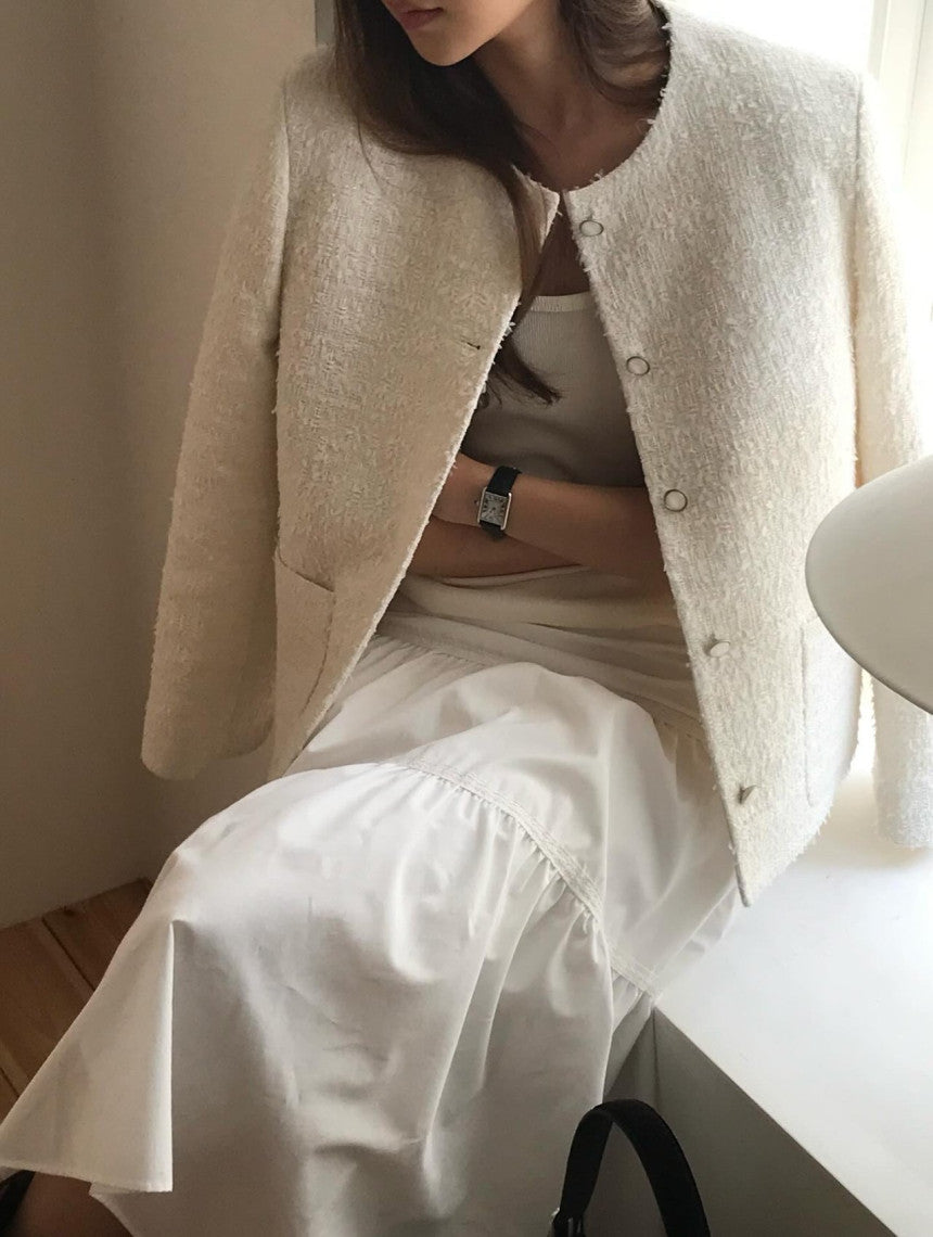 Moore round tweed jacket