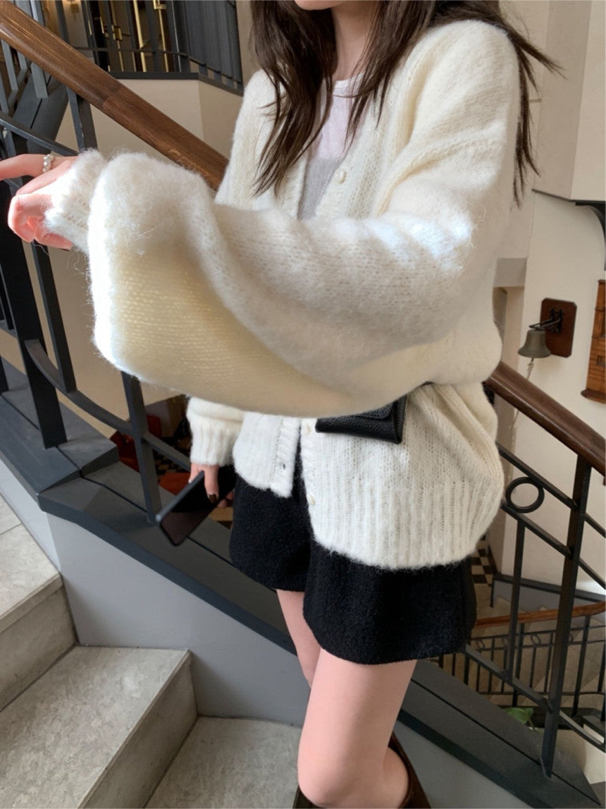 long brush cardigan-3col