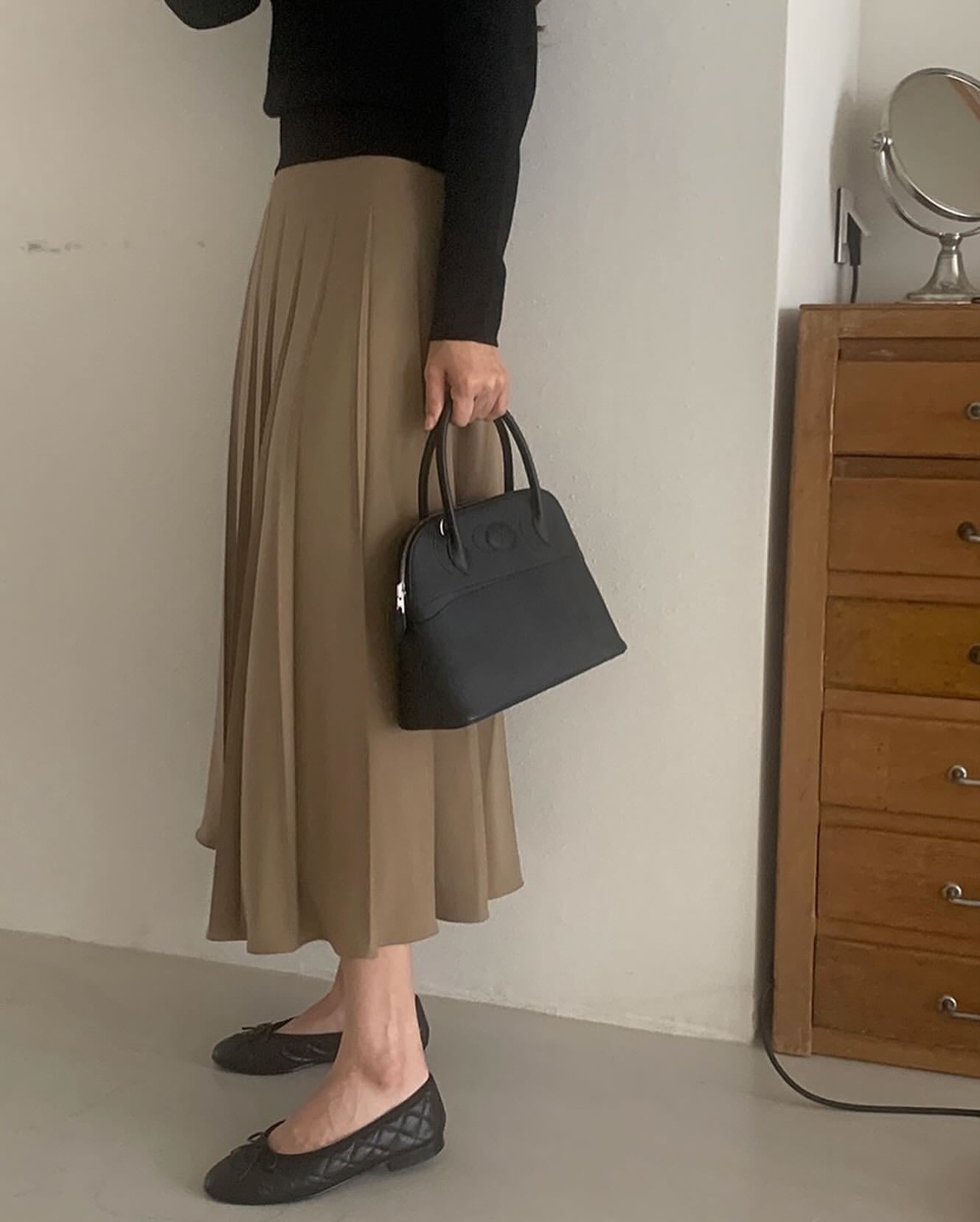 liter kkamiyu pleats skirt-2col