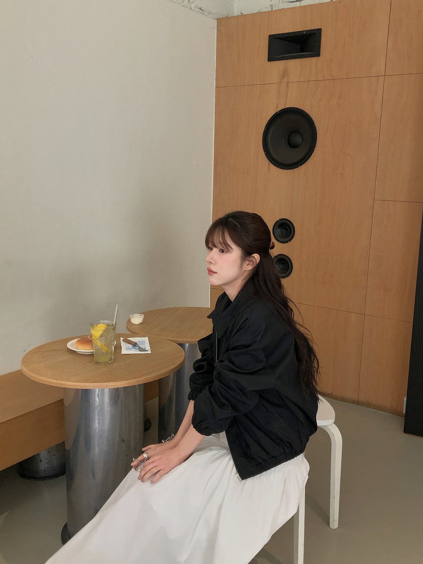 angle scarf&skirt set-2col