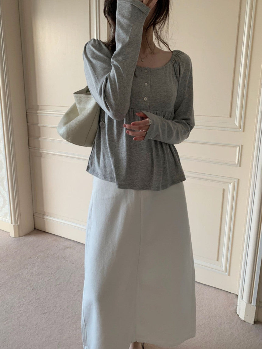 sale ivory即納 en blouse T-2col