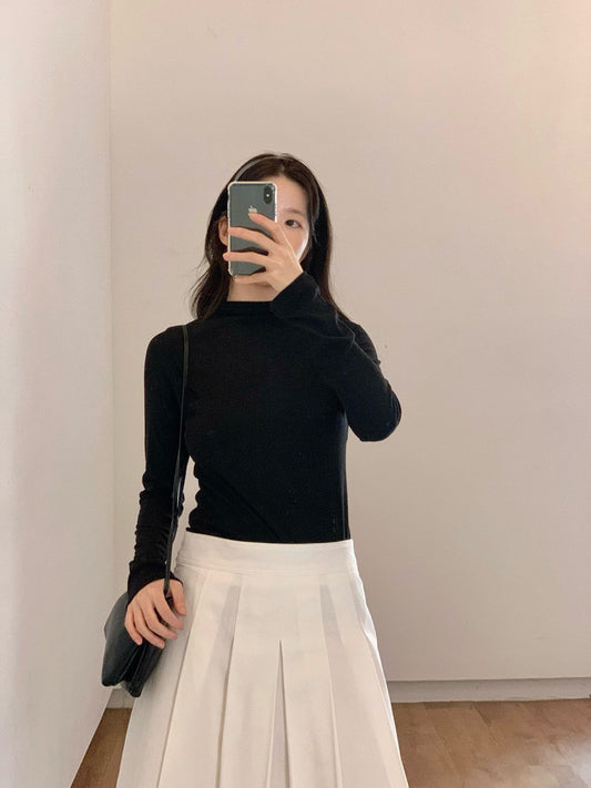 haus vanilla half neck T-3col