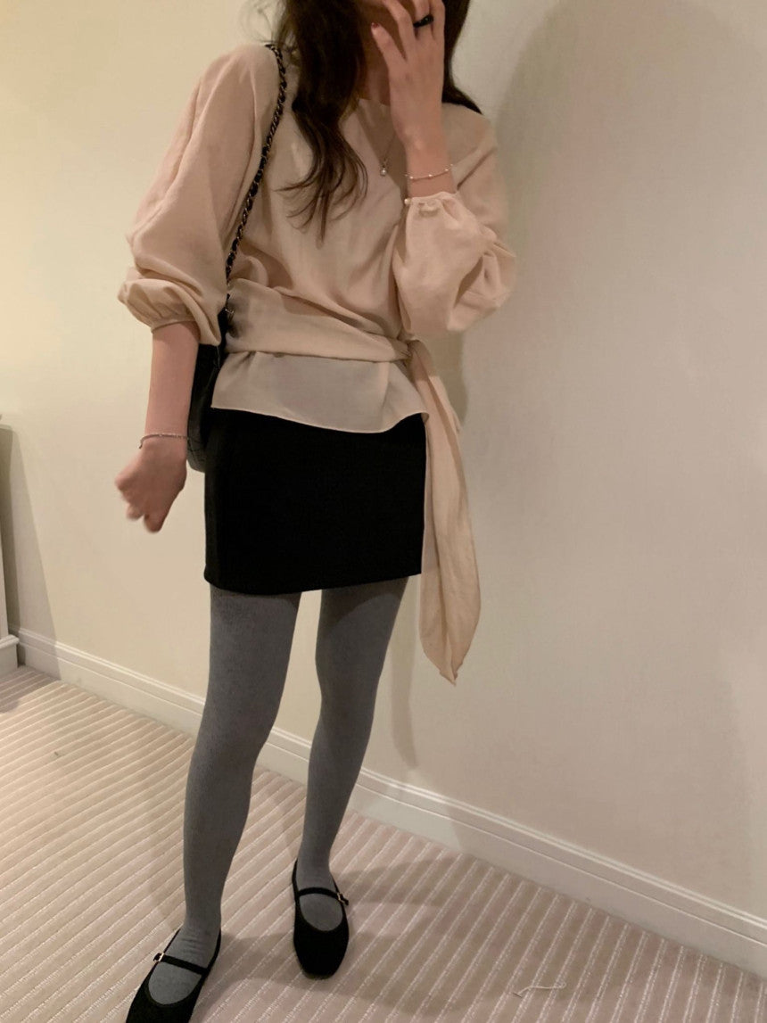 wish tie blouse-3col