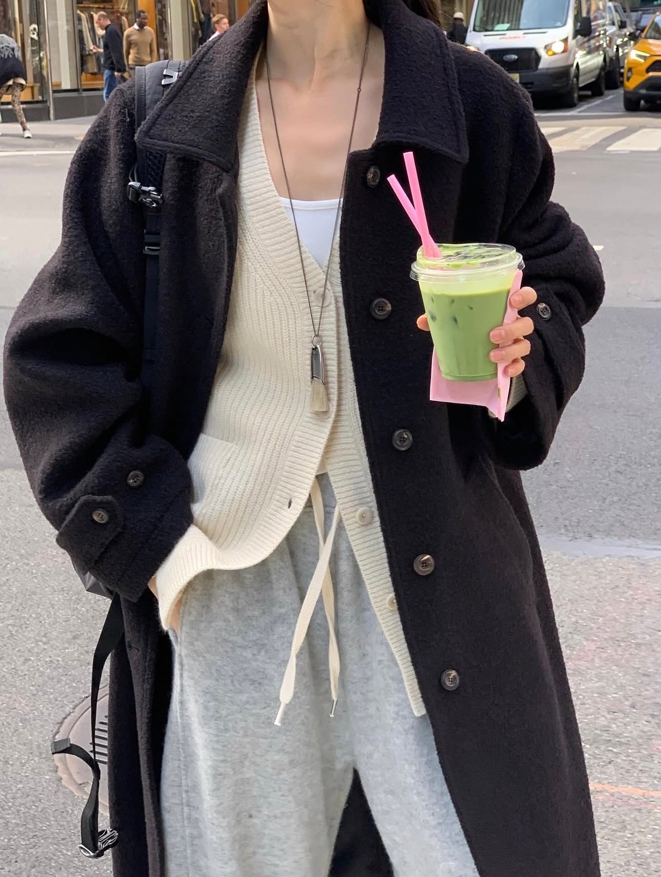 Fushily wool coat-2col