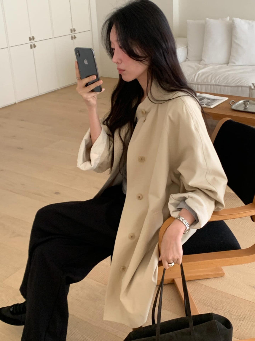 meli high-neck trench-2col