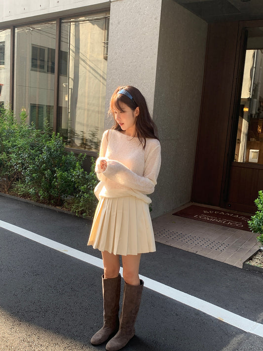 classic wool skirt-3col
