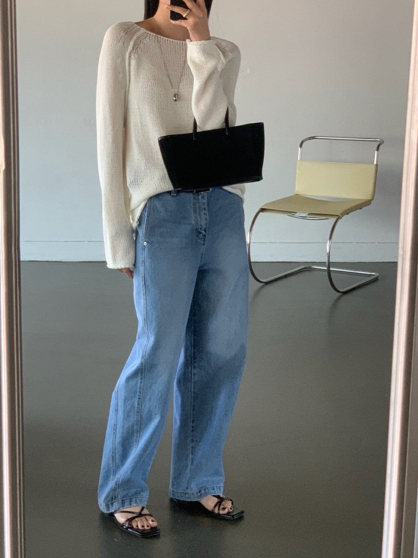 ivory即納 bread linen knit-4col