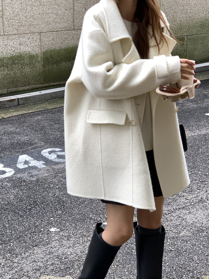 Ellen double handmade coat-2col