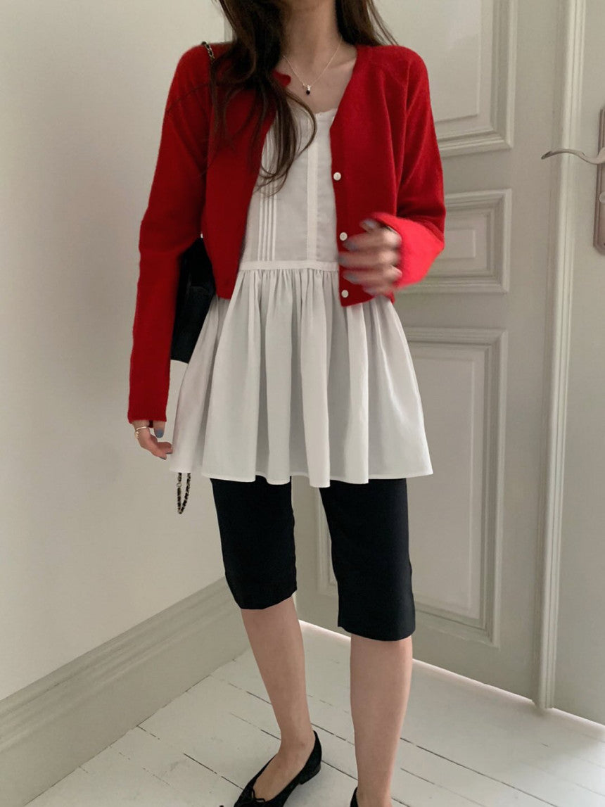 Elvin crop cardigan-4col