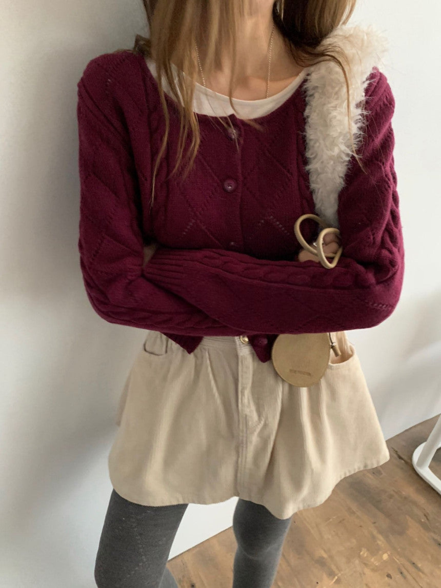 Thing twist cardigan-3col