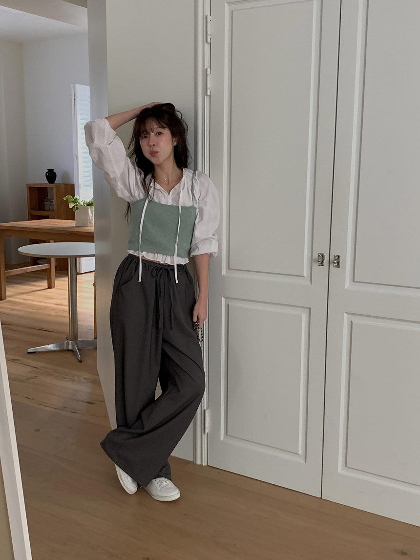 mousse wool slacks-3col