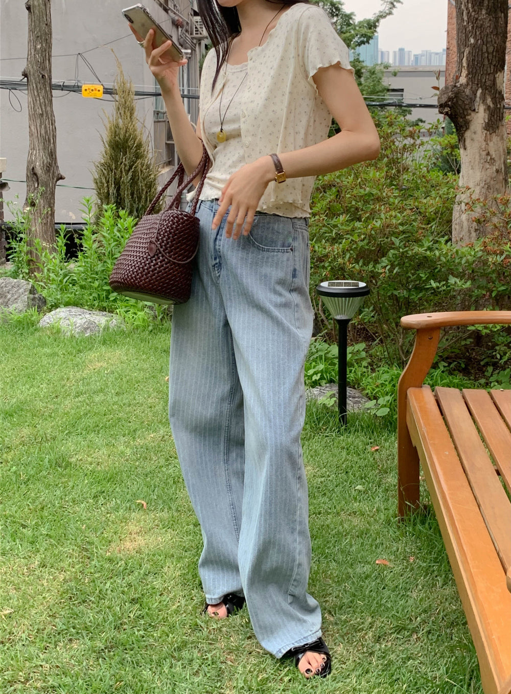 like sleeveless&cardigan set-2col