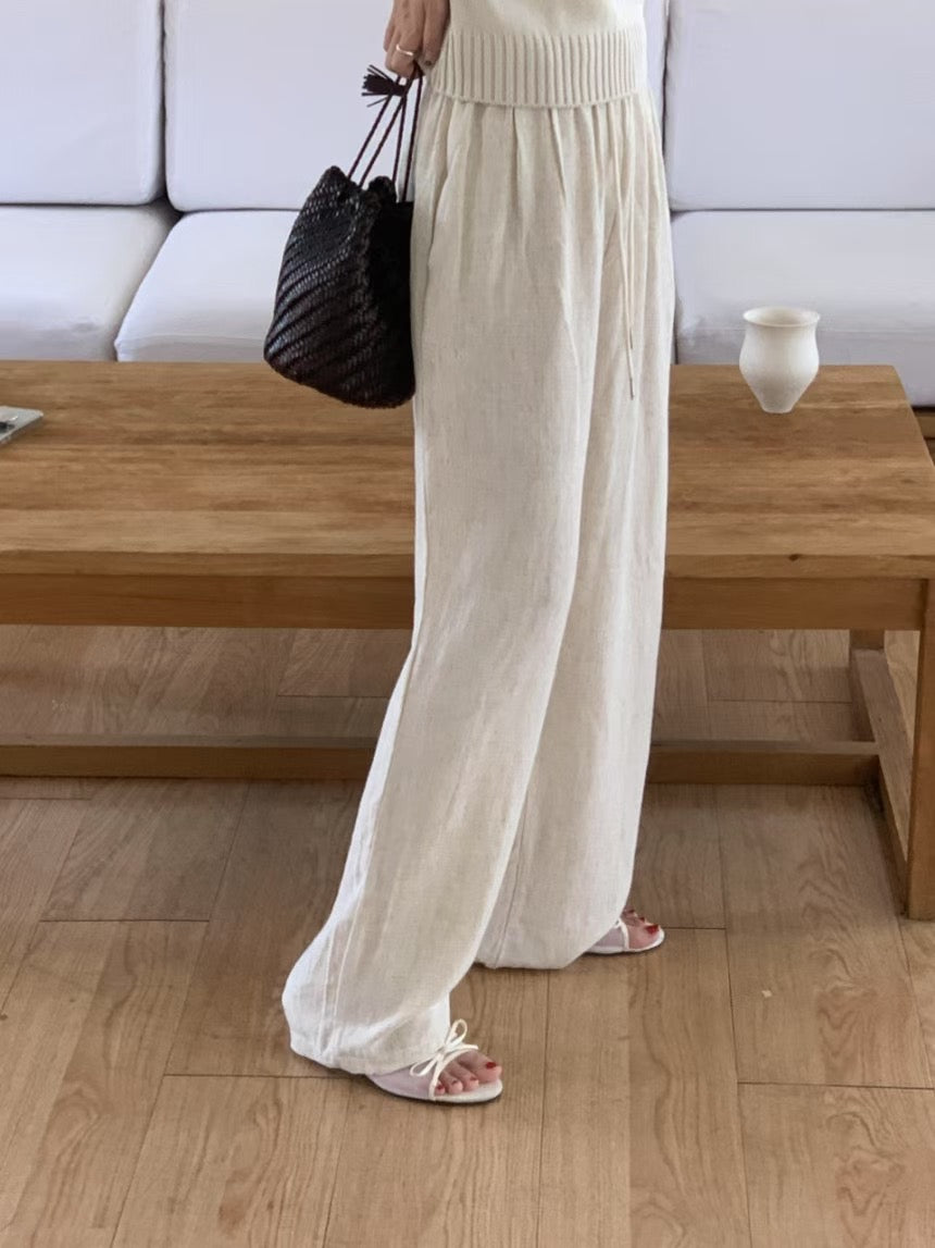 Vintage linen pants-3col
