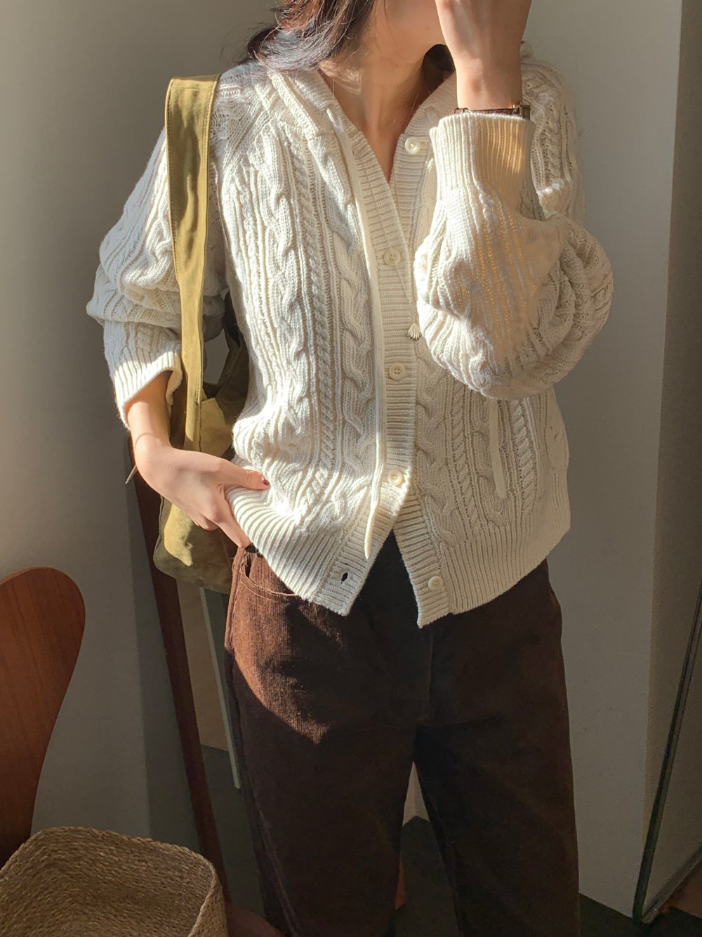 mona hood cardigan-3col