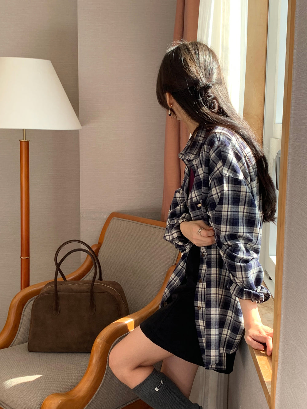 tint check gimo shirt-2col