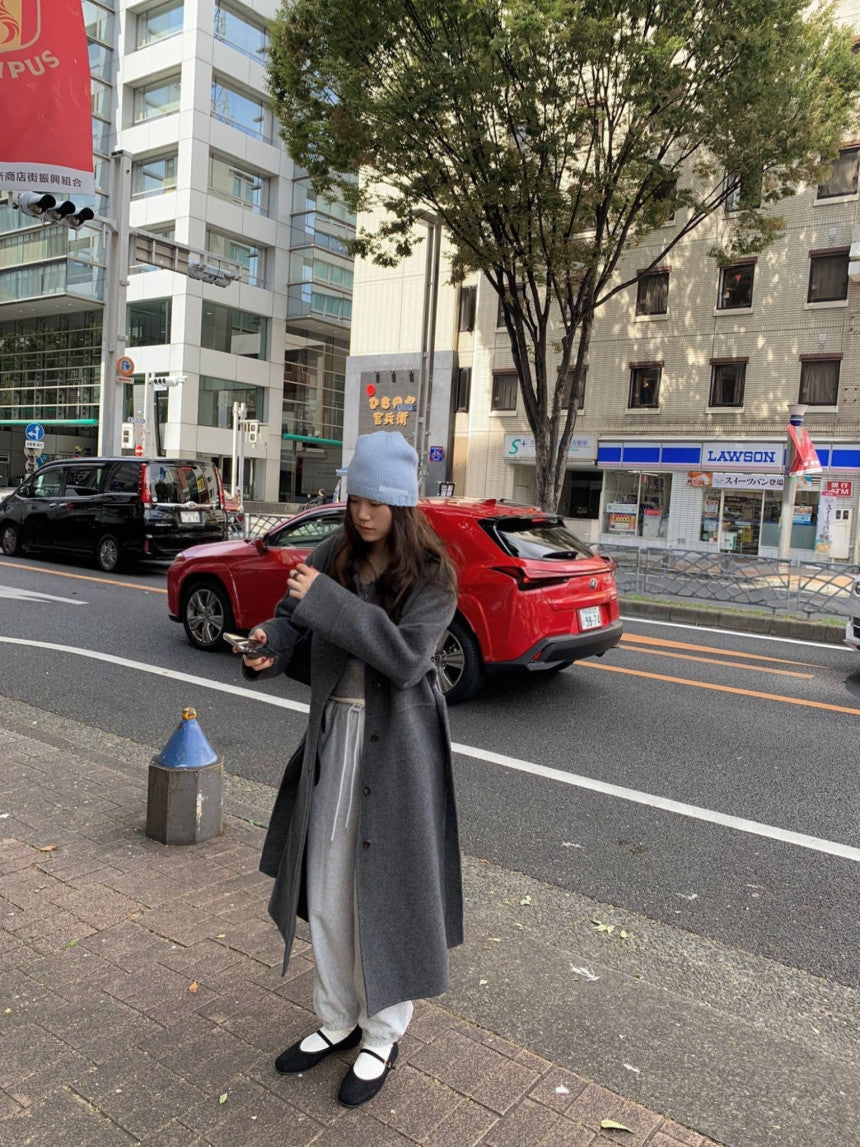 Cookie long handmade coat-2col