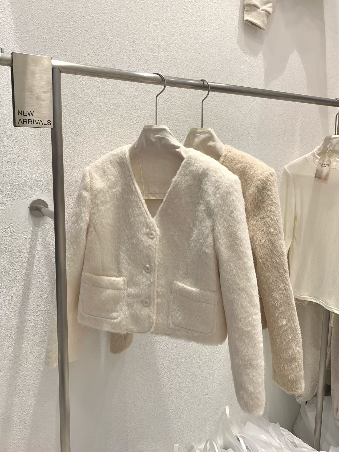 Rosy wool v neck jacket-2col